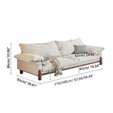 WEHOMZ Wooden Three-Seater Sofa with Armrests – Comfortable, Stylish & Durable in Faux Cotton-Linen or Velvet