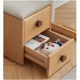 Beech Solid Wood Kids Storage Stool