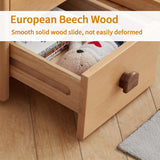 Beech Solid Wood Kids Storage Stool