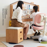 Beech Solid Wood Kids Storage Stool