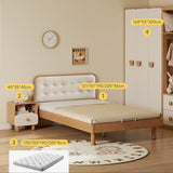 Beech Solid Wood Bedroom Furniture Set Children's Bed Montessori.