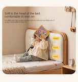 Beech Solid Wood Bedroom Furniture Set Children's Bed Montessori.