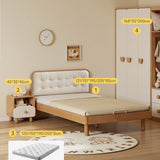 Beech Solid Wood Bedroom Furniture Set Children's Bed Montessori.