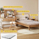 Beech Solid Wood Bedroom Furniture Set Children's Bed Montessori.
