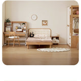 Beech Solid Wood Bedroom Furniture Set Children's Bed Montessori.