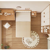 Beech Solid Wood Bedroom Furniture Set Children's Bed Montessori.