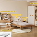 Beech Solid Wood Bedroom Furniture Set Children's Bed Montessori.