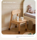 Oak, Beech Solid Wood Kids Small Chair.
