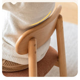 Oak, Beech Solid Wood Kids Small Chair.