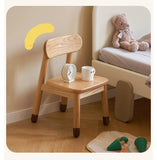 Oak, Beech Solid Wood Kids Small Chair.