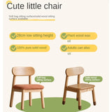 Oak, Beech Solid Wood Kids Small Chair.