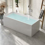 55.1″ White Acrylic Freestanding Bathtub