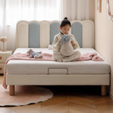 Organic leather cream style white Children's Bed