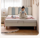 Organic leather cream style white Children's Bed