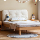 Cream style Organic Leather kid's Bed<