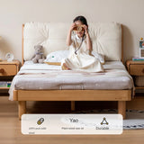 Cream style Organic Leather kid's Bed<