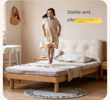 Cream style Organic Leather kid's Bed<