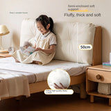 Cream style Organic Leather kid's Bed<