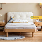 Cream style Organic Leather kid's Bed<
