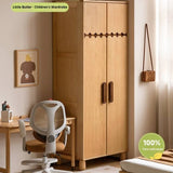 Oak Solid Wood Original Wood Style Kids Wardrobe