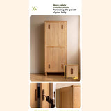 Oak Solid Wood Original Wood Style Kids Wardrobe