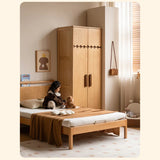 Oak Solid Wood Original Wood Style Kids Wardrobe
