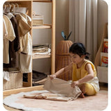 Poplar Solid Wood Kids Toy Storage and Wardrobe