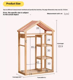 Poplar Solid Wood Kids Toy Storage and Wardrobe