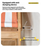 Poplar Solid Wood Kids Toy Storage and Wardrobe