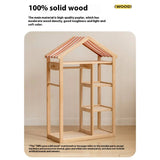 Poplar Solid Wood Kids Toy Storage and Wardrobe