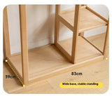 Poplar Solid Wood Kids Toy Storage and Wardrobe