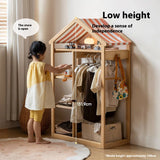 Poplar Solid Wood Kids Toy Storage and Wardrobe