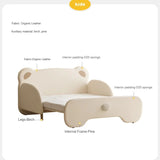 Birch Solid Wood Organic Leather Retractable Children's Bed