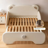 Birch Solid Wood Organic Leather Retractable Children's Bed