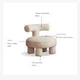 Lamb Velvet Kids Single Chair