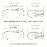 A diagram showing dimensions for a furniture piece.