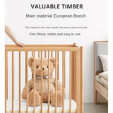 Beech Solid Wood Baby Mobile Bed