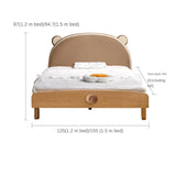 Beech, Oak solid wood Bear Box Bed<