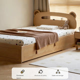 Oak, Beech solid wood Bear night light box bed<
