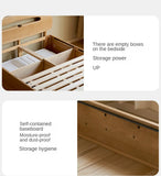 Oak, Beech solid wood Bear night light box bed<