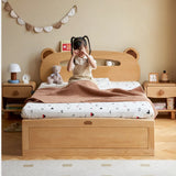 Oak, Beech solid wood Bear night light box bed<