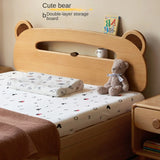Oak, Beech solid wood Bear night light box bed<