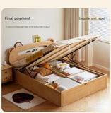 Oak, Beech solid wood Bear night light box bed<