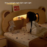 Oak, Beech solid wood Bear night light box bed<