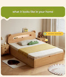 Oak, Beech solid wood Bear night light box bed<