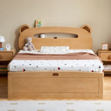 Oak, Beech solid wood Bear night light box bed<