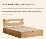 Oak, Beech solid wood Bear night light box bed<