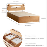 Oak, Beech solid wood Bear night light box bed<