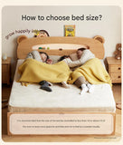 Oak, Beech solid wood Bear night light box bed<