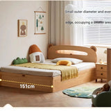 Oak, Beech solid wood Bear night light box bed<